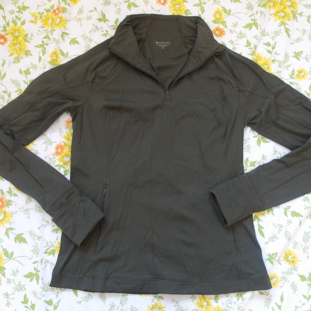 Athleta Rainier 1/4 Zip Athletic Top